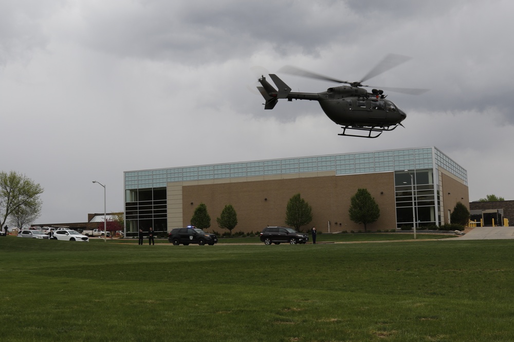 LUH Lakota transports COVID-19 tests