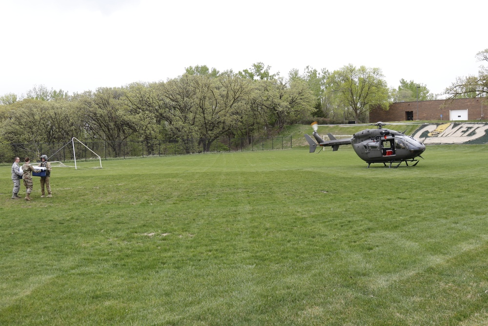 LUH Lakota transports COVID-19 tests