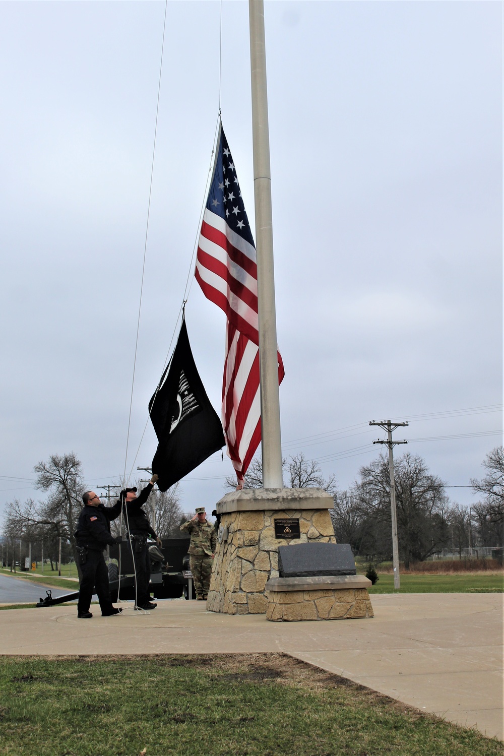 Police officers complete flag duty at Fort McCoy