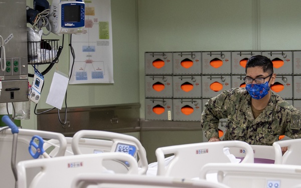 USNS Mercy Sailor Secures ICU Beds