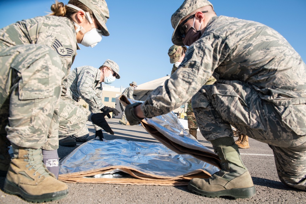 Missouri Airmen disassemble mobile testing site after Covid-19 testing