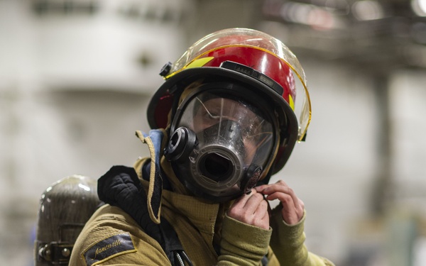 GHWB Dons Firefighting Equipment