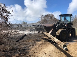 US Navy Seabees help fight wild brushfires in the Northern Mariana Islands