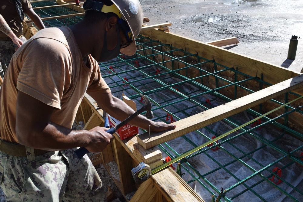 U.S. Navy Seabees from NMCB-5’s Detail Diego Garcia support the U.S. Air Force