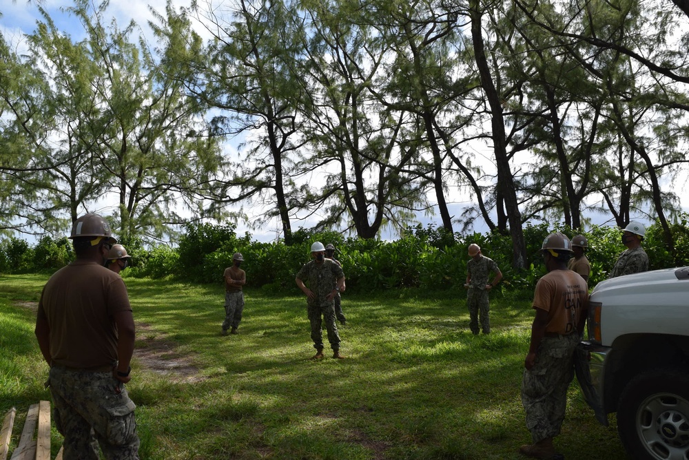 U.S. Navy Seabees from NMCB-5’s Detail Diego Garcia support the U.S. Air Force