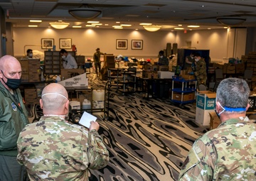 182nd Airlift Wing commander, command chief tour Illinois National Guard's COVID-19 response