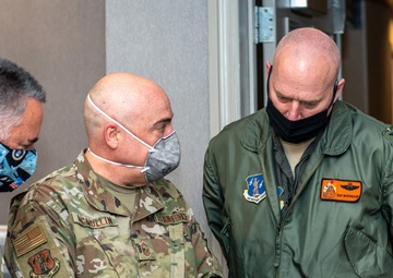 182nd Airlift Wing commander, command chief tour Illinois National Guard's COVID-19 response