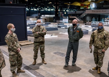 182nd Airlift Wing commander, command chief tour Illinois National Guard's COVID-19 response