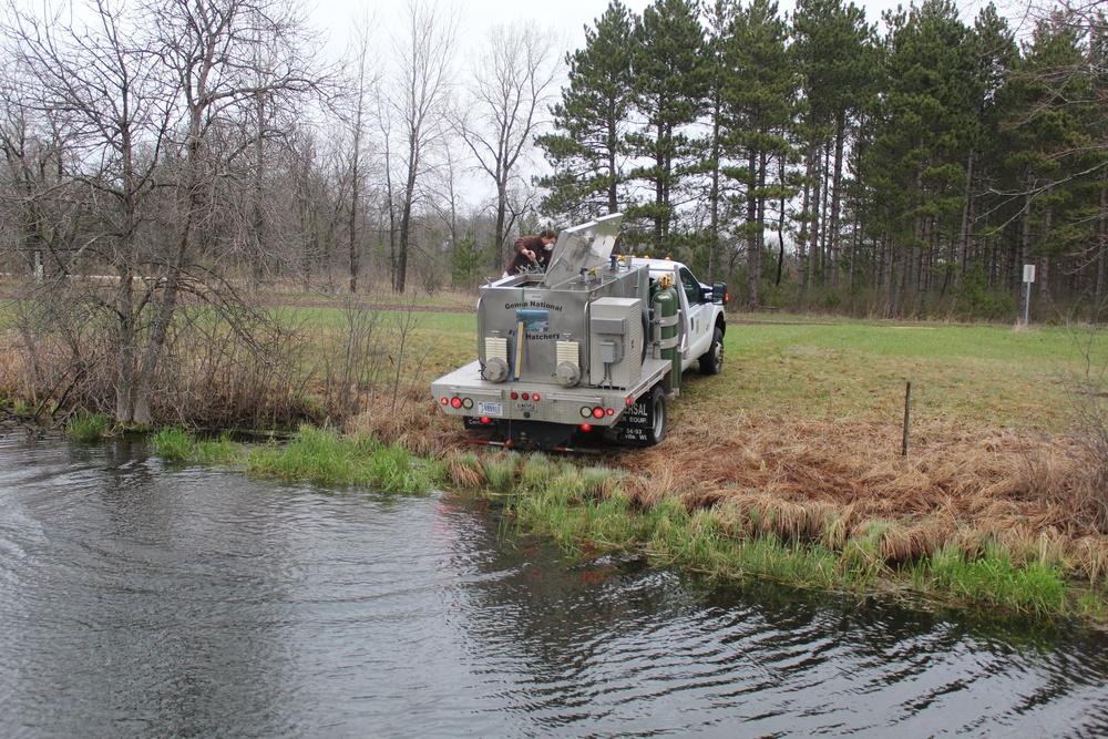 Thousands of rainbow trout stocked at Fort McCoy in time for 2020 fishing season