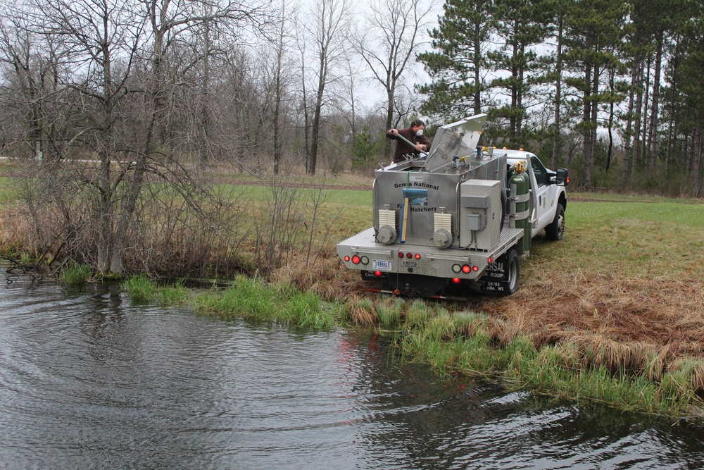 Thousands of rainbow trout stocked at Fort McCoy in time for 2020 fishing season