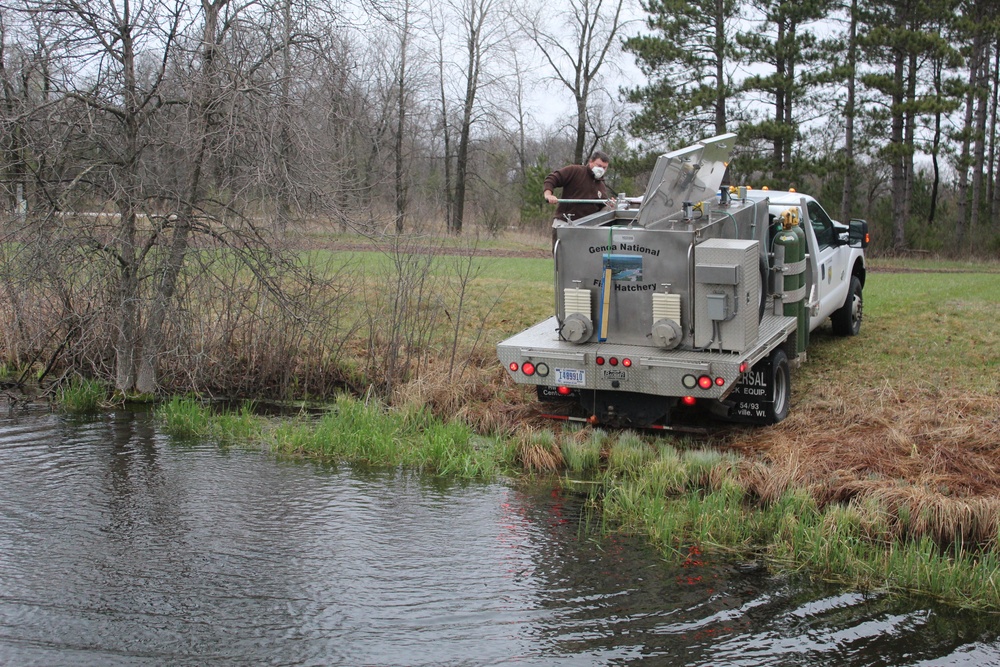 Thousands of rainbow trout stocked at Fort McCoy in time for 2020 fishing season