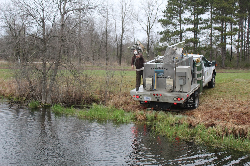 Thousands of rainbow trout stocked at Fort McCoy in time for 2020 fishing season