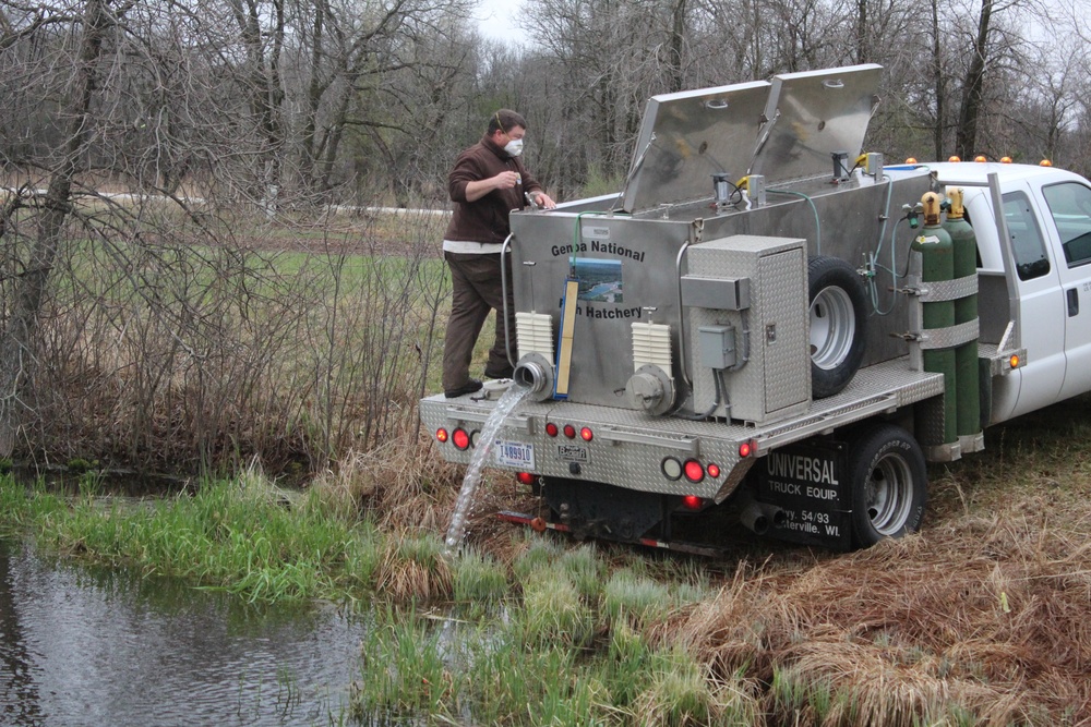 Thousands of rainbow trout stocked at Fort McCoy in time for 2020 fishing season