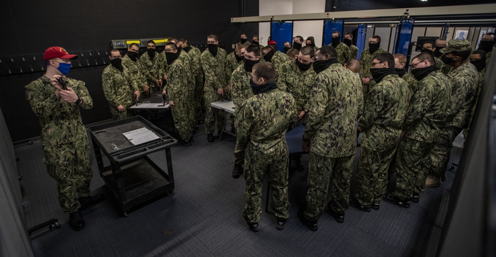 Recruits at Small Arms Marksmanship Training