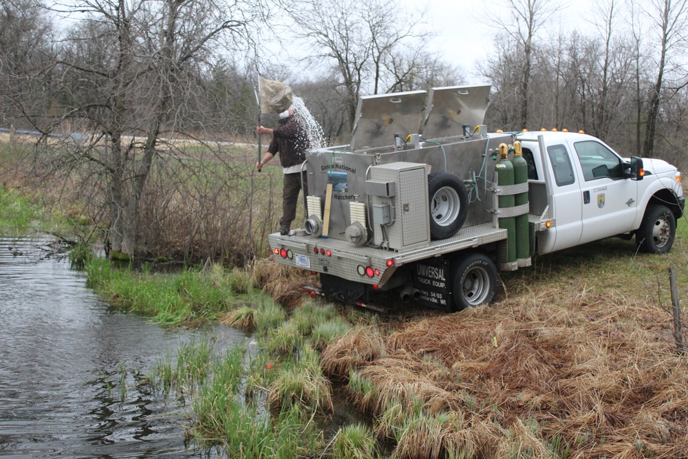 Thousands of rainbow trout stocked at Fort McCoy in time for 2020 fishing season