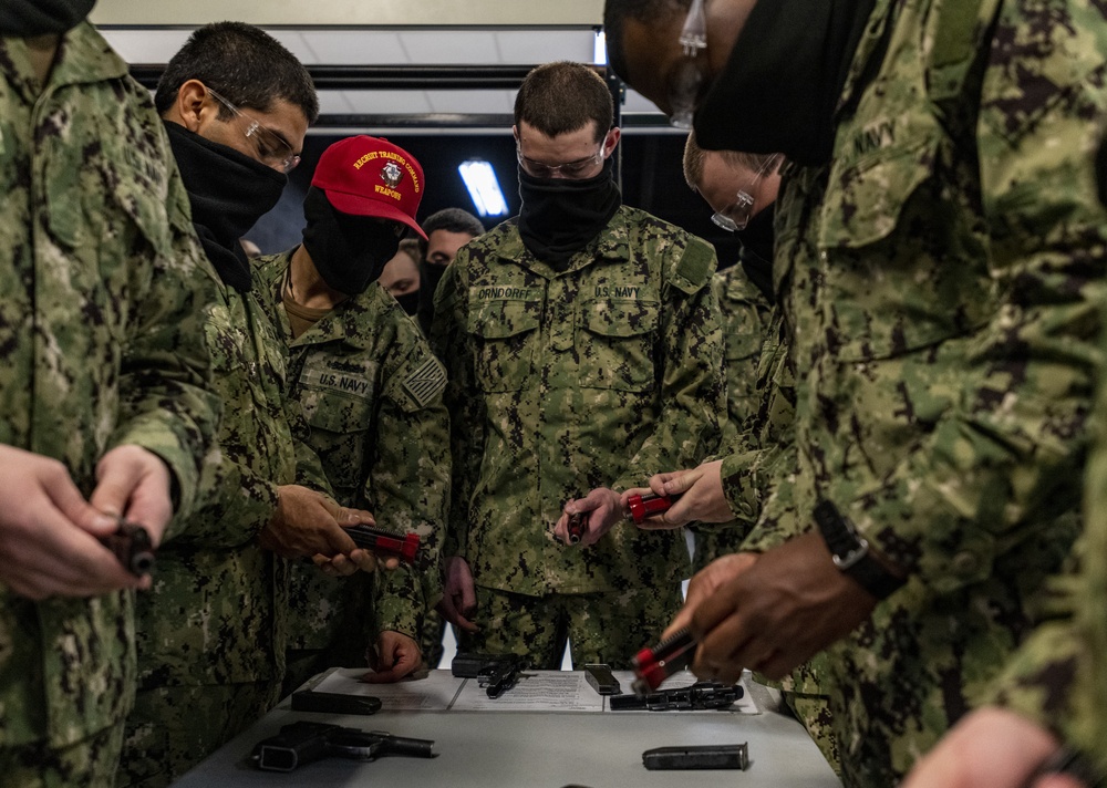 Recruits at Small Arms Marksmanship Training