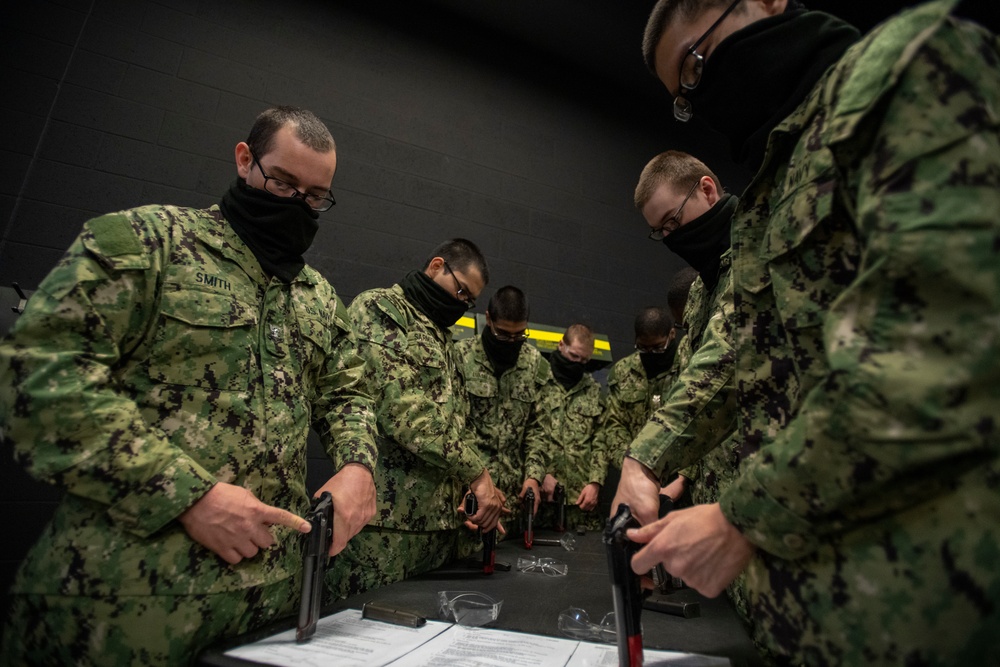 Recruits at Small Arms Marksmanship Training