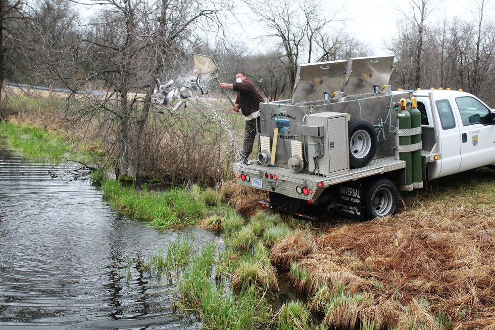 Thousands of rainbow trout stocked at Fort McCoy in time for 2020 fishing season