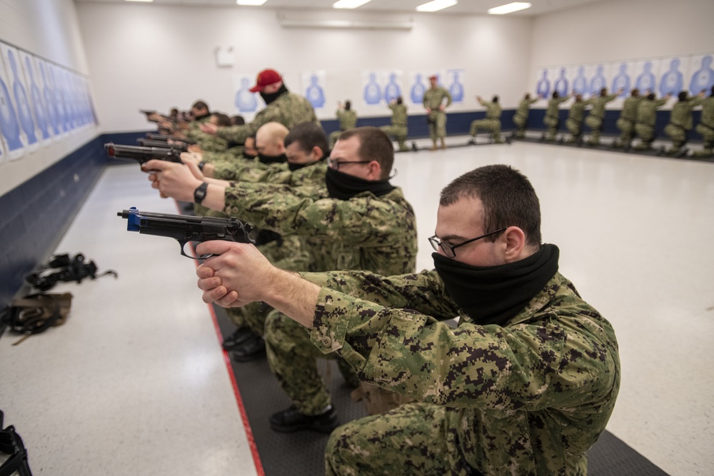 Recruits at Small Arms Marksmanship Training