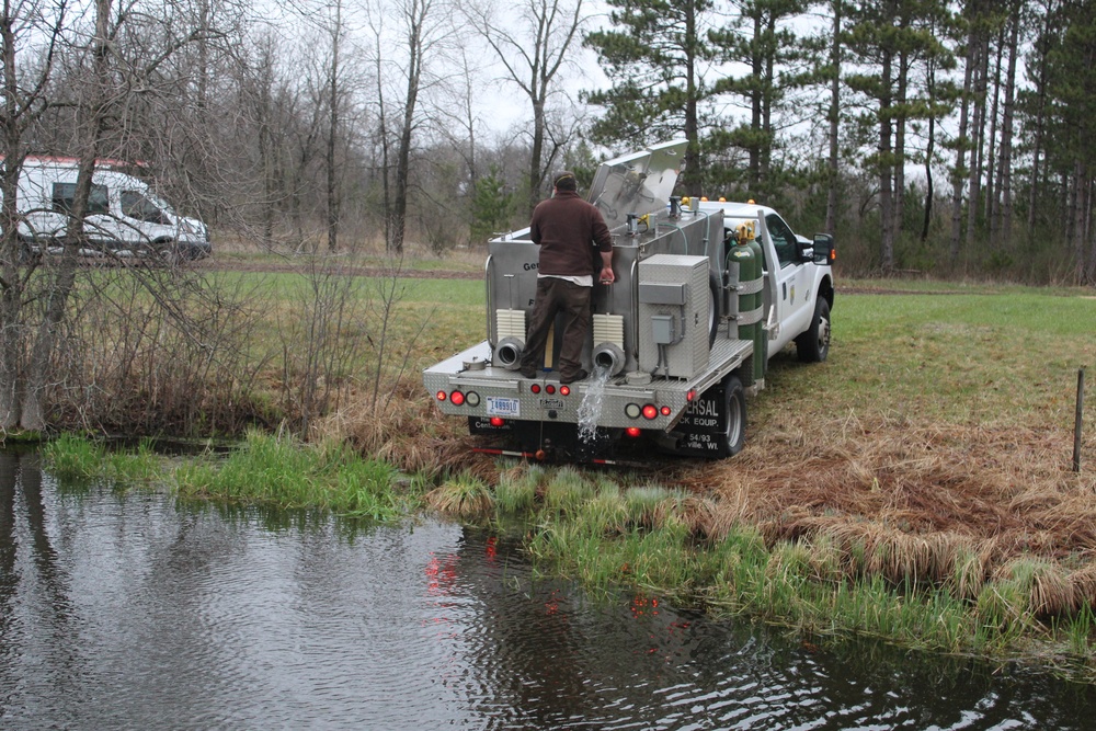 Rainbow trout stocked at Fort McCoy waterways for 2020 fishing season