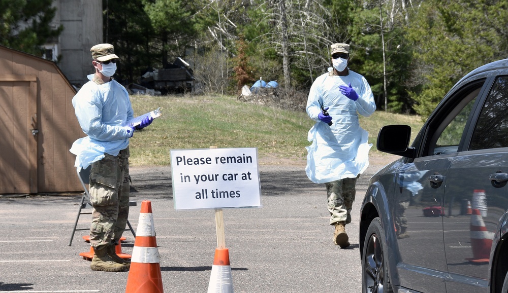 Wisconsin Guard supports Solon Springs COVID-19 testing site