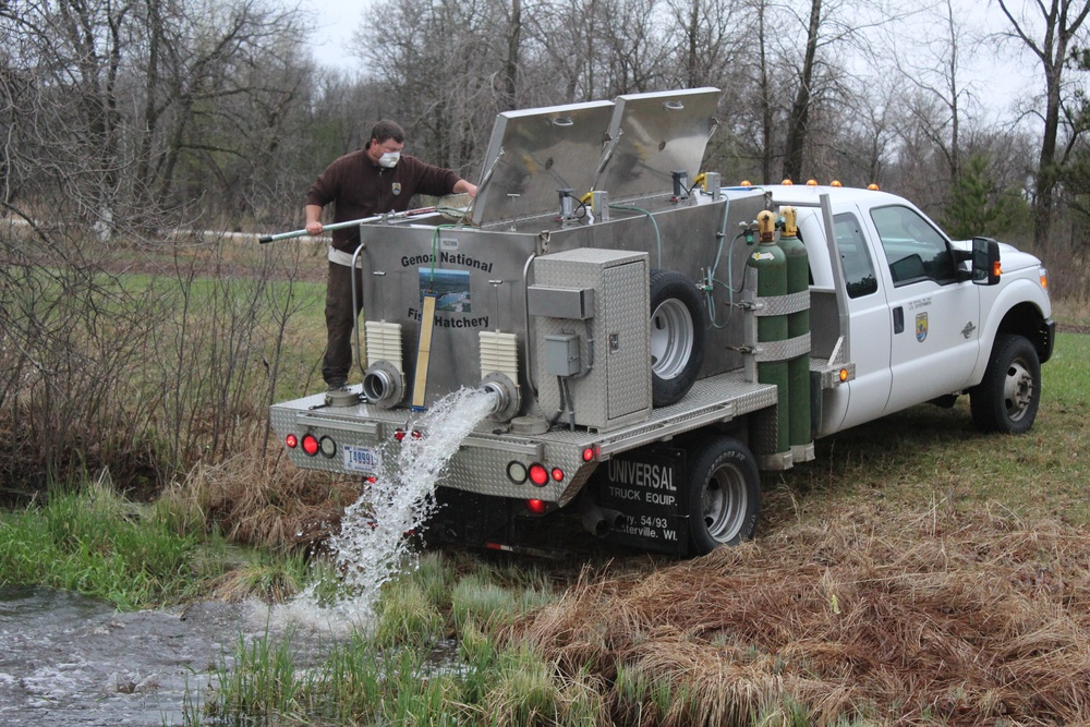 Rainbow trout stocked at Fort McCoy for 2020 fishing season