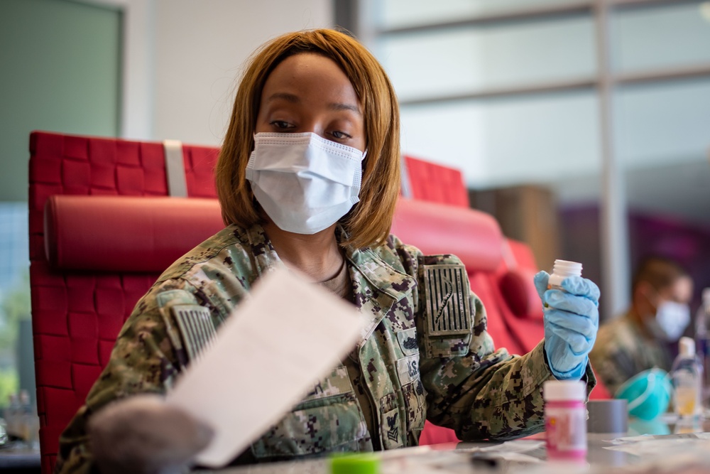 Sailors take care of quarantined shipmates from USS Kidd