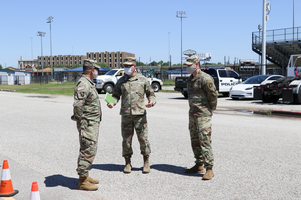 Brigadier General Gregory P. Chaney visited Houston, Texas on April 30th, 2020 to speak to the service members of the Joint Task Force 72.