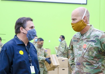 Brigadier General Gregory P. Chaney visited Houston, Texas on April 30th, 2020 to speak to the service members of the Joint Task Force 72.