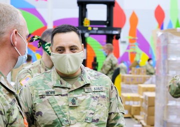 Brigadier General Gregory P. Chaney visited Houston, Texas on April 30th, 2020 to speak to the service members of the Joint Task Force 72.