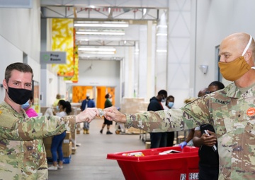 Brigadier General Gregory P. Chaney visited Houston, Texas on April 30th, 2020 to speak to the service members of the Joint Task Force 72.