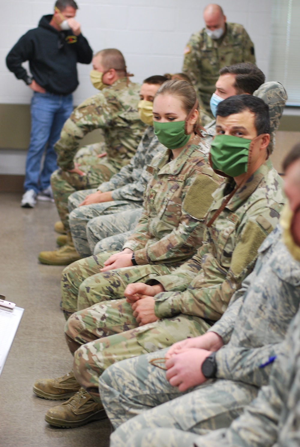 Service members waiting to provide support in cooperation with the Brighton Facility