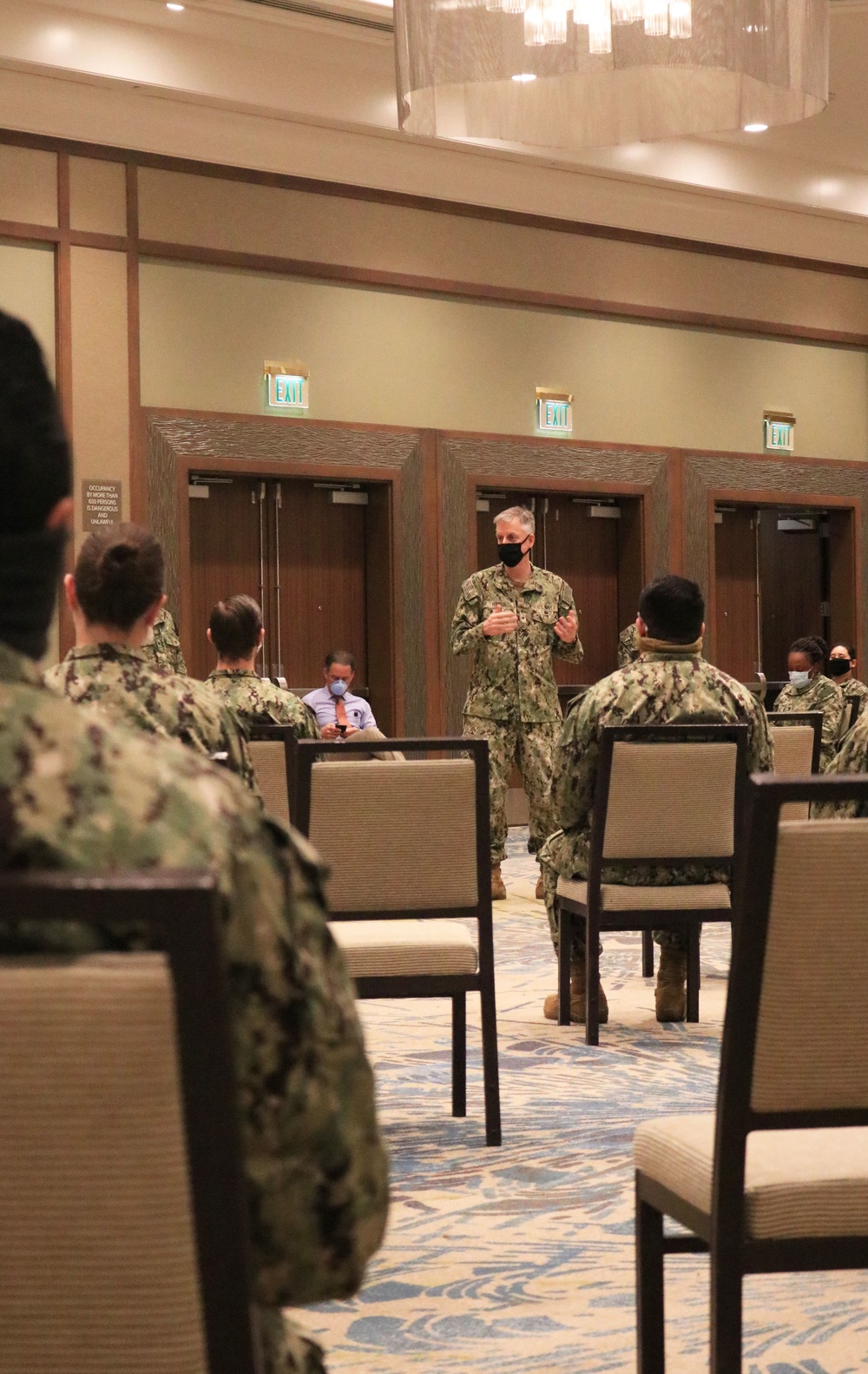 Naval Medical Forces Pacific Commander Meets with EMF Camp Pendleton Sailors