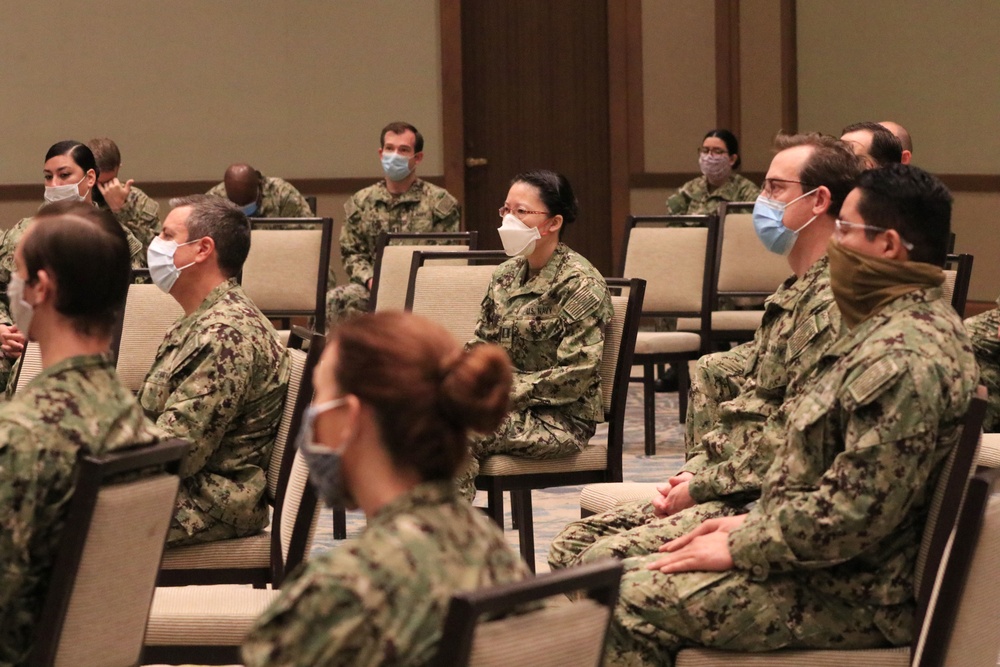 Naval Medical Forces Pacific Commander Meets with EMF Camp Pendleton Sailors