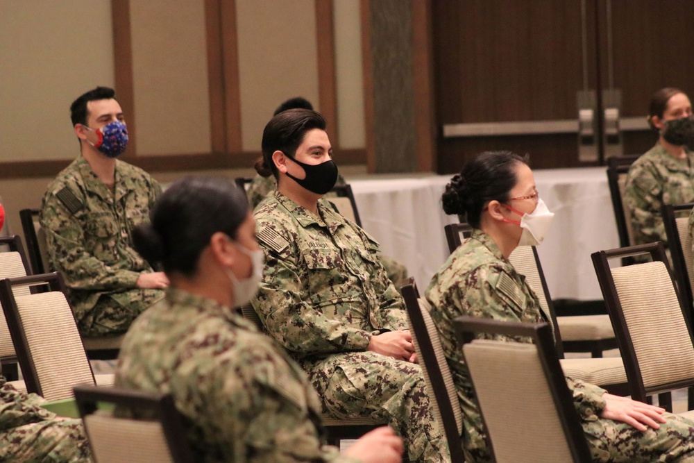 Naval Medical Forces Pacific Commander Meets with EMF Camp Pendleton Sailors