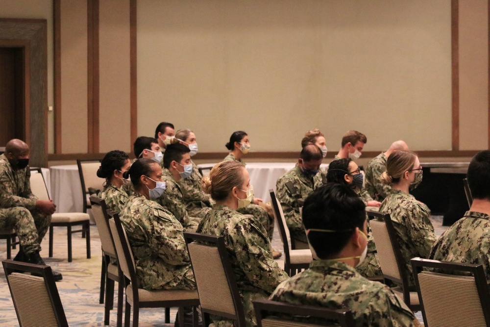 Naval Medical Forces Pacific Commander Meets with EMF Camp Pendleton Sailors