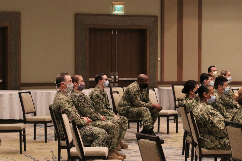 Naval Medical Forces Pacific Commander Meets with EMF Camp Pendleton Sailors