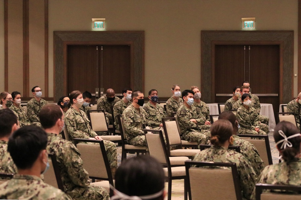 Naval Medical Forces Pacific Commander Meets with EMF Camp Pendleton Sailors