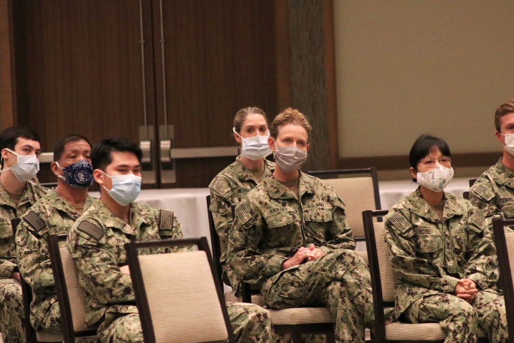 Naval Medical Forces Pacific Commander Meets with EMF Camp Pendleton Sailors