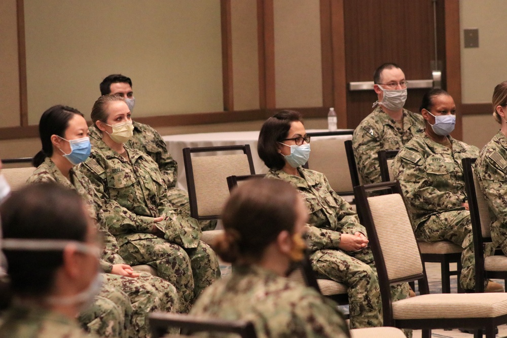 Naval Medical Forces Pacific Commander Meets with EMF Camp Pendleton Sailors