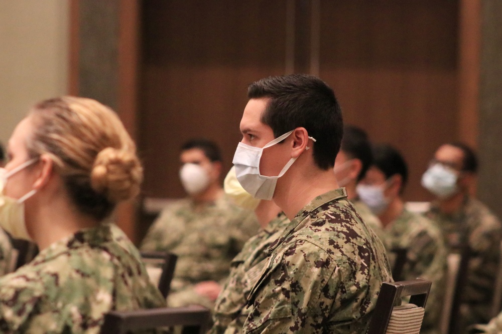 Naval Medical Forces Pacific Commander Meets with EMF Camp Pendleton Sailors