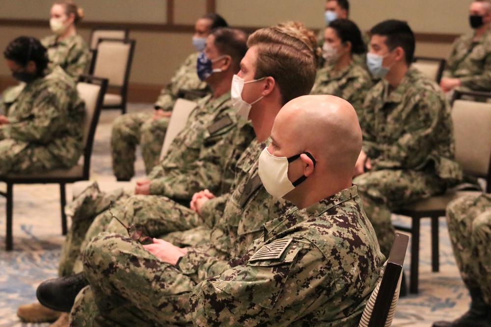 Naval Medical Forces Pacific Commander Meets with EMF Camp Pendleton Sailors