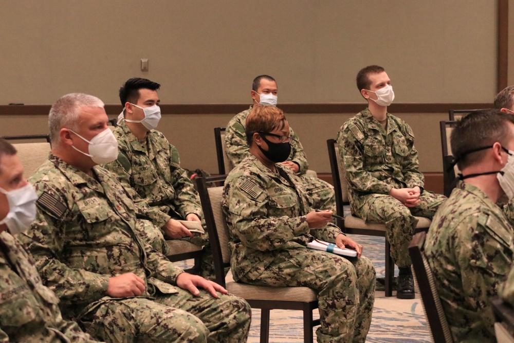 Naval Medical Forces Pacific Commander Meets with EMF Camp Pendleton Sailors