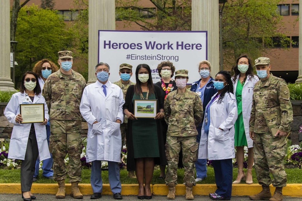 Col. Rene’ Scott awards certificates of appreciation to local Philadelphia area hospitals