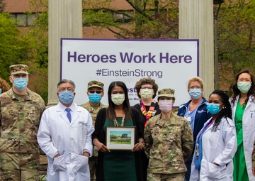 Col. Rene’ Scott awards certificates of appreciation to local Philadelphia area hospitals