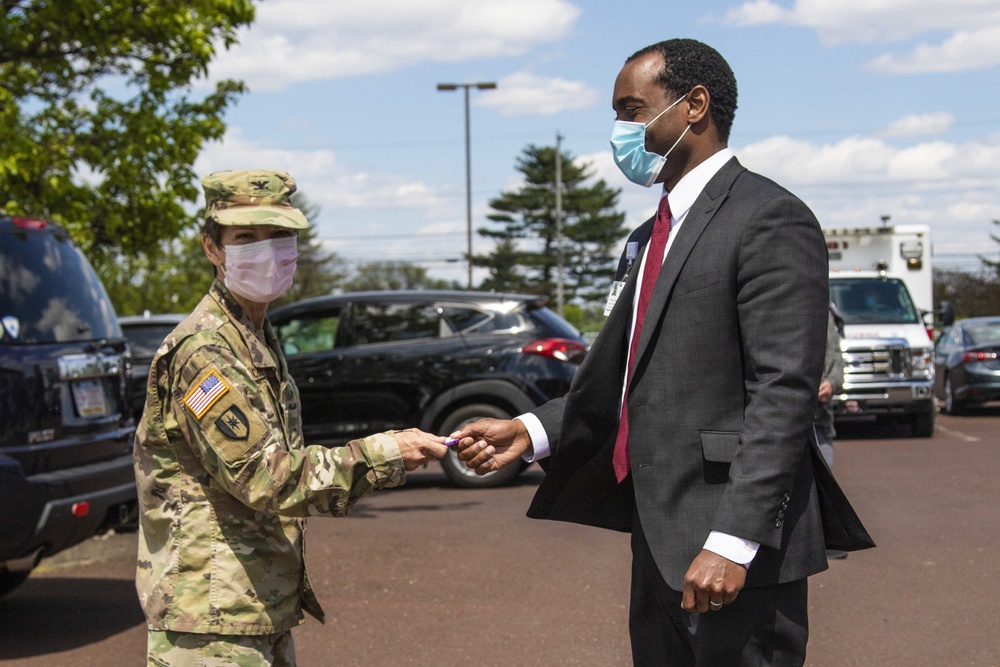 Col. Rene’ Scott awards certificates of appreciation to local Philadelphia area hospitals