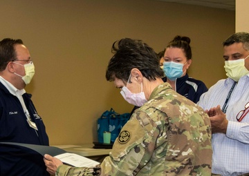 Col. Rene’ Scott awards certificates of appreciation to local Philadelphia area hospitals