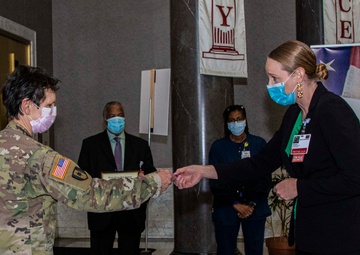 Col. Rene’ Scott awards certificates of appreciation to local Philadelphia area hospitals