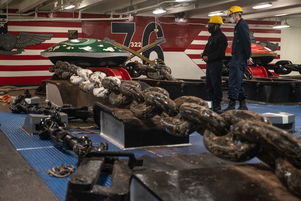 USS Ronald Reagan (CVN 76) Anchor Test