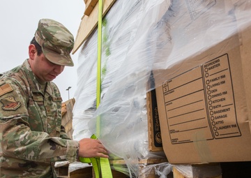 Airmen from the 150th Mission support Group headed to Rock Springs for another food delivery in support of the New Mexico National Guard Joint Task Force COVID-19 response mission.